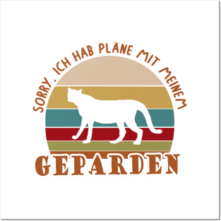 Gepard Spruch Pläne Hobby Safari Geschenk Posters and Art